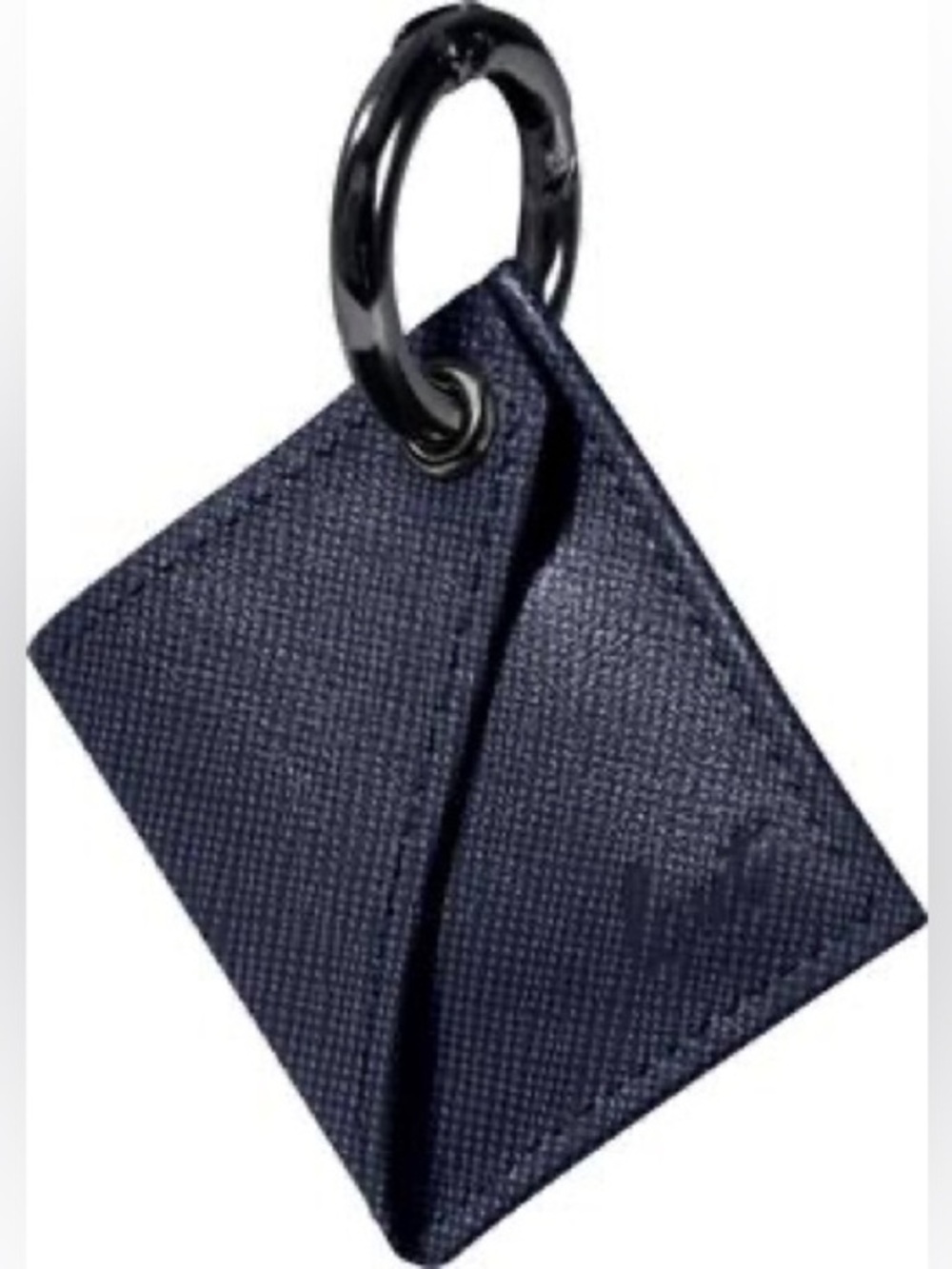 LAUT Prestige Keyring Holder for AirTag - Navy Blue New Vegan Leather